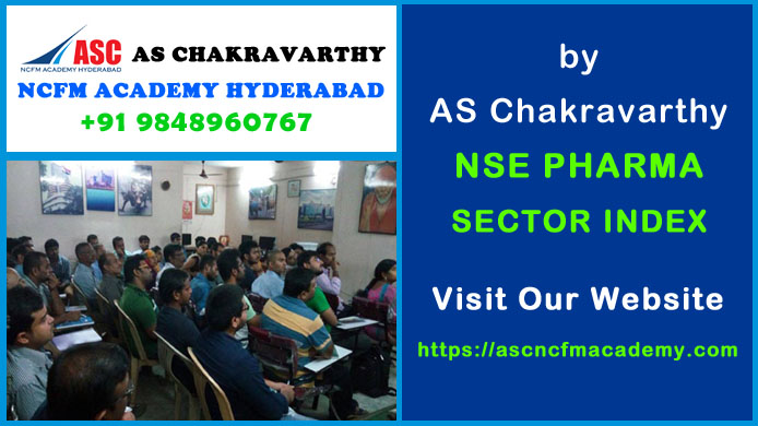 ASC NCFM Academy Hyderabad For Stock Market Courses : NSE Pharma Sector Index. Best Stock Market Technical Analysis Training Institute in Hyderabad