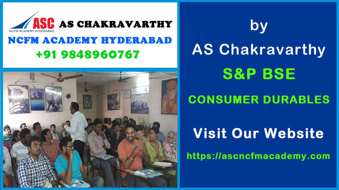 ASC NCFM Academy Hyderabad For Stock Market Courses : S&P BSE Consumer Durables Sector Index. Best Stock Market Technical Analysis Training Institute in Hyderabad