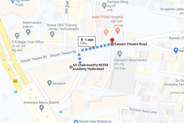 ASC NCFM academy Hyderabad Address : Directions from Satyam Theater Road