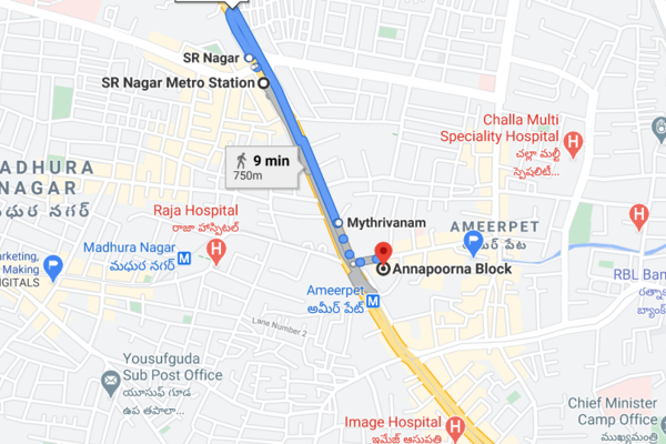 AS Chakravarthy NCFM Academy Hyderabad Address : Directions from SR Nagar Metro Station